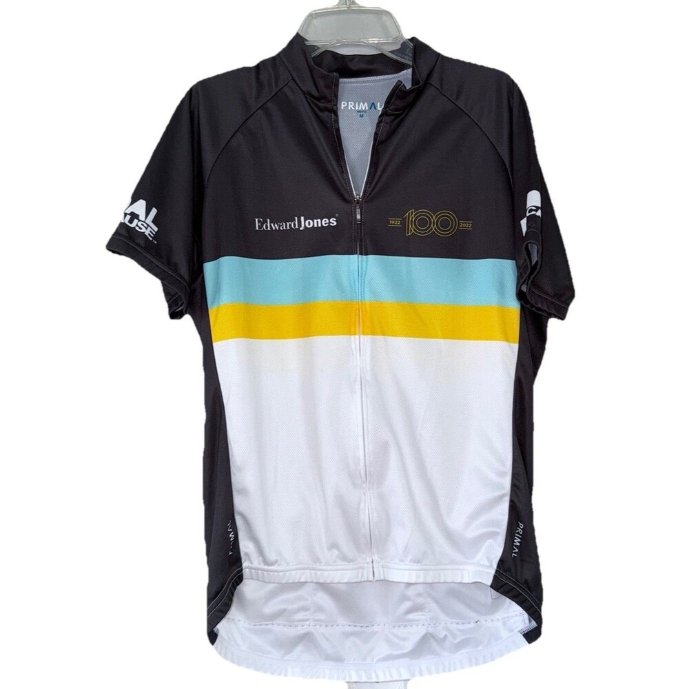 Primal Cycling Jersey Mens Medium Road Biking Full Zip Triple Bypass Race